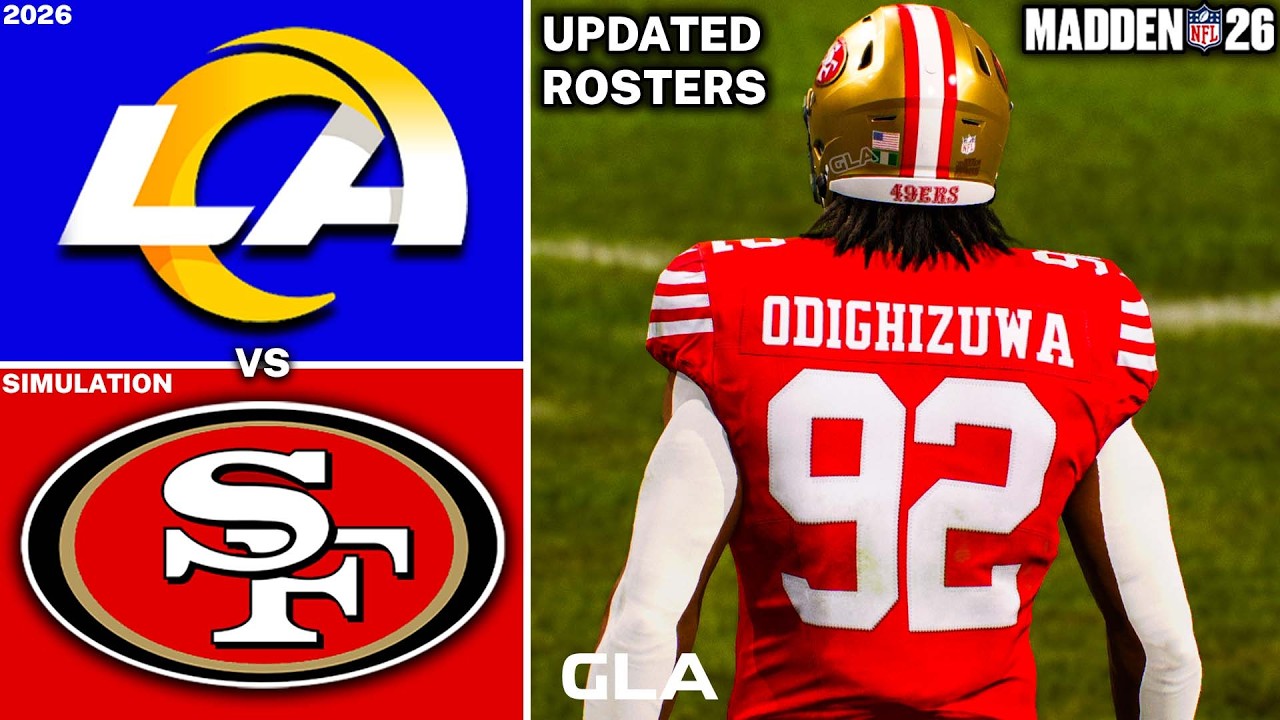 49ers vs. Rams Simulation | Osa Odighizuwa 2026 Free Agency Updated Rosters | Madden NFL 26 PS5