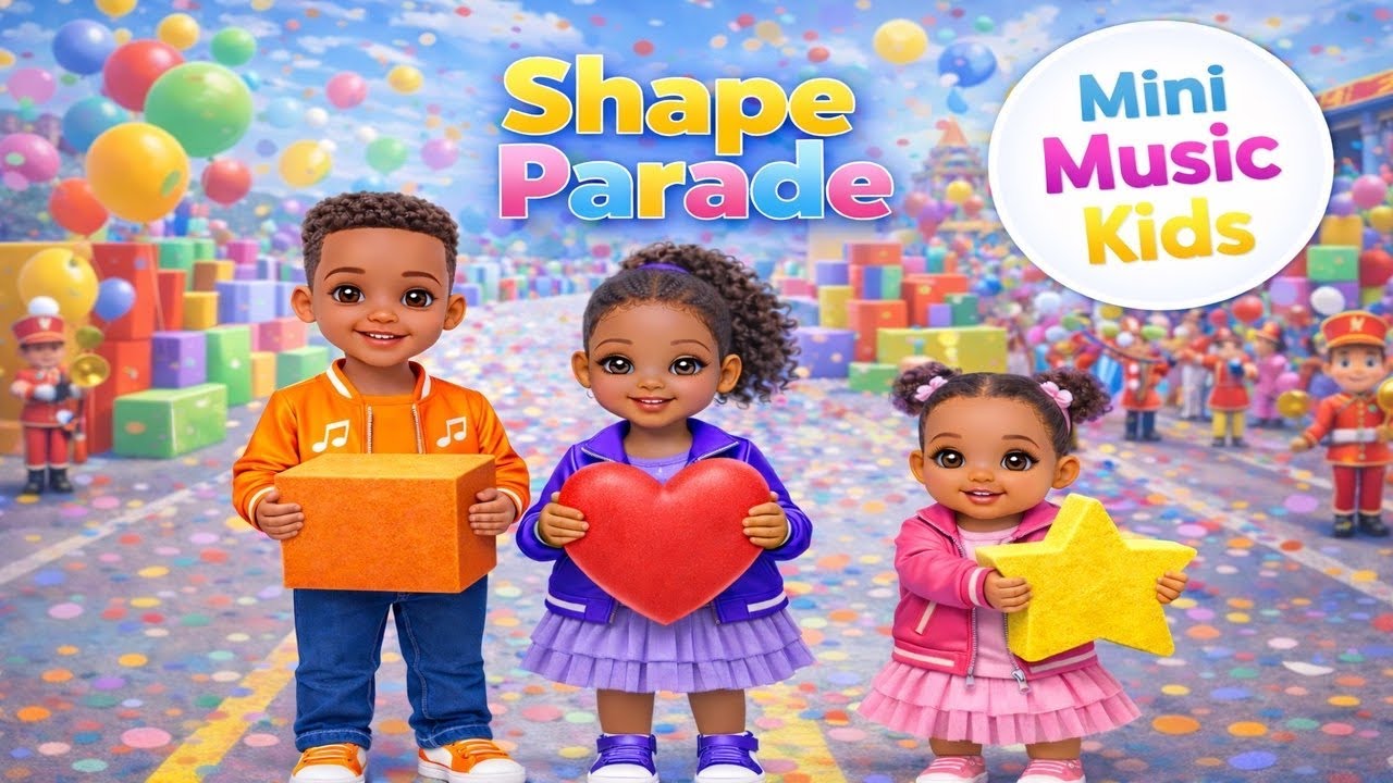 Shape Parade | Mini Music Kids | Hiphop Kids Music Kids Learning Video