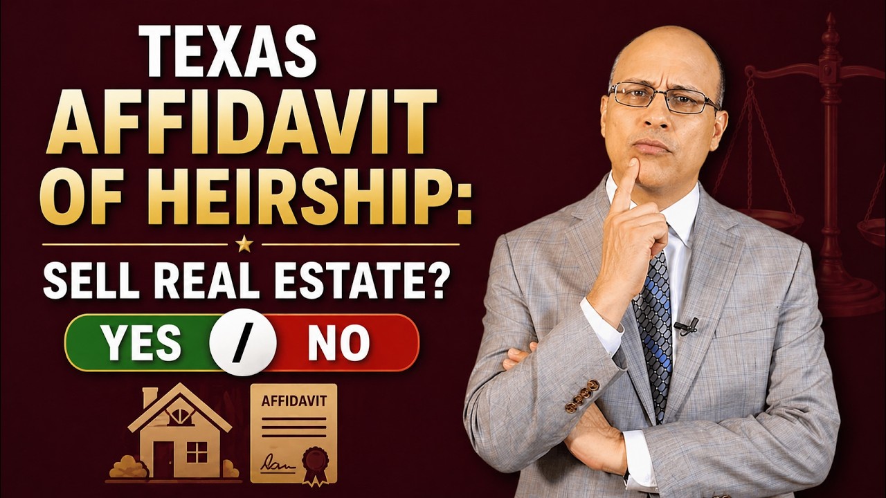 Texas Affidavit of Heirship: Sell Real Estate? Yes/No