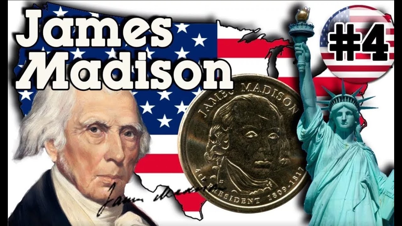 1 Доллар США, Джеймс Медисон,4-й трезидент США//1 US Dollar, James Madison, 4th President