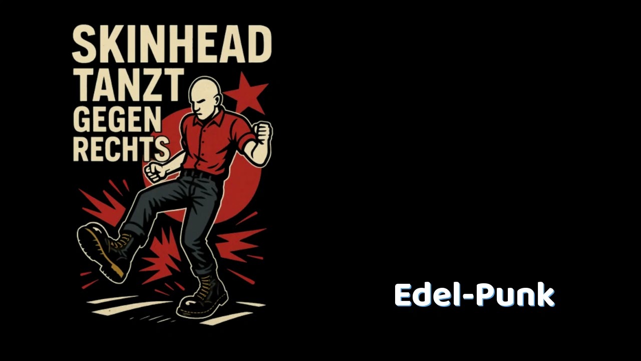 Skinhead tanzt gegen Rechts - Edel-Punk