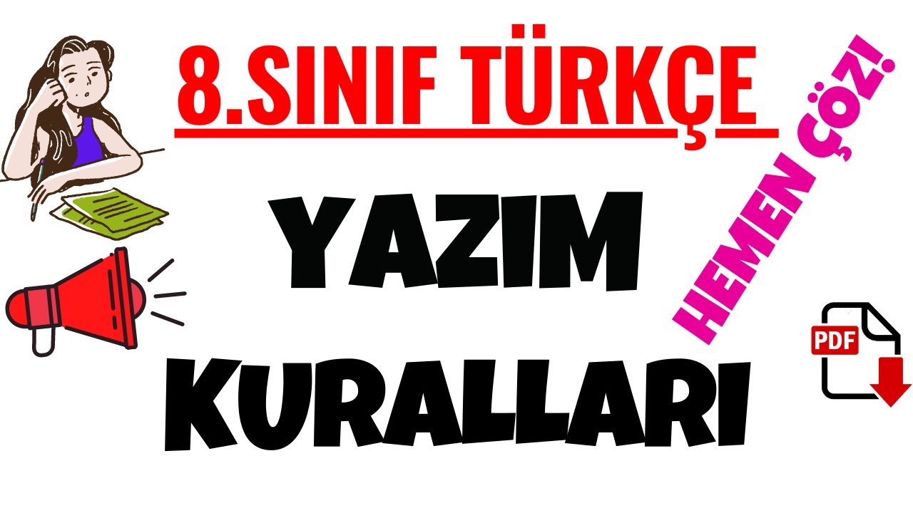 Yazım Kuralları Soru Çözümü MEB | 8.Sınıf  Yazım Kuralları Test Çözümü | 8.Sınıf Türkçe