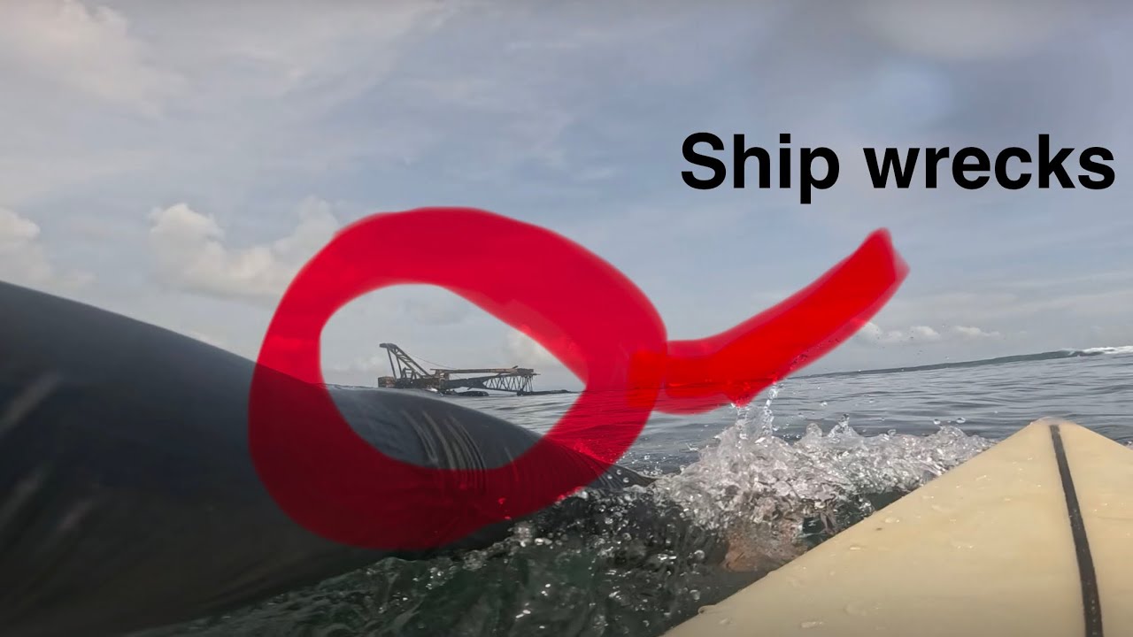 Surfing ship wrecks Nusa Lembongan fun waves 