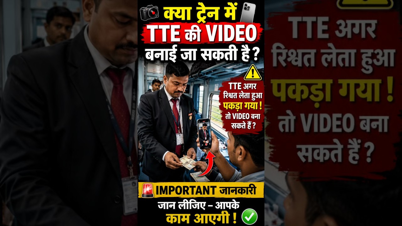 99% Passengers नहीं जानते! TTE की VIDEO बनाने का असली नियम 😱📱 #tte #indianrailways #railway #train