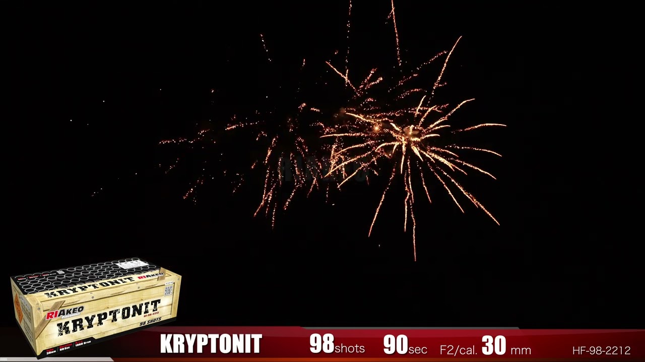 KRYPTONIT 98 shots compound HF-98-2212 #riakeo #riakeofireworks #fireworks #pyrotechnics 49F132