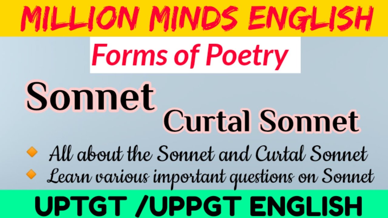 Sonnet and Curtal Sonnet || Forms of Poetry ||