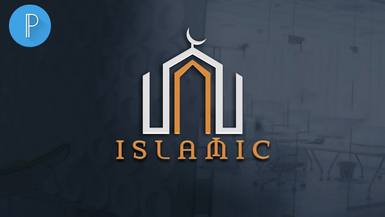 Islamic logo design on Android mobile | Pixellab | tutorial