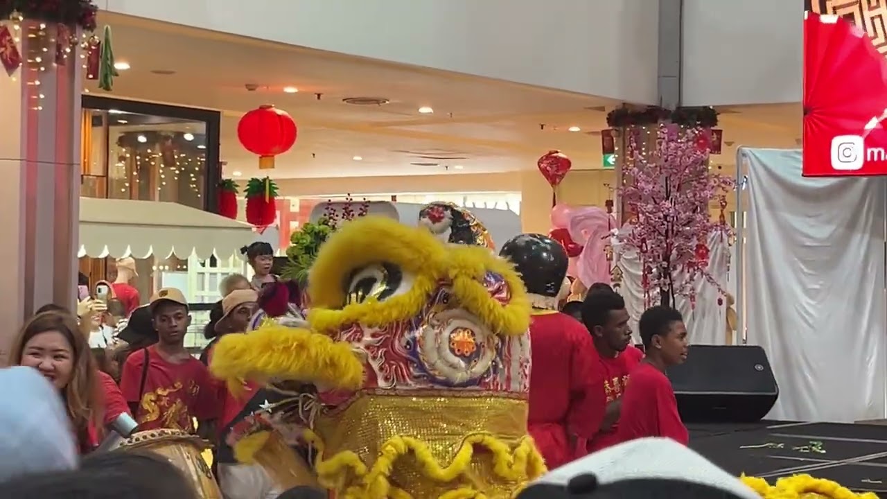 Barongsai Tampil di Manokwari City Mall. Buat Perayaan Imlek Ramai