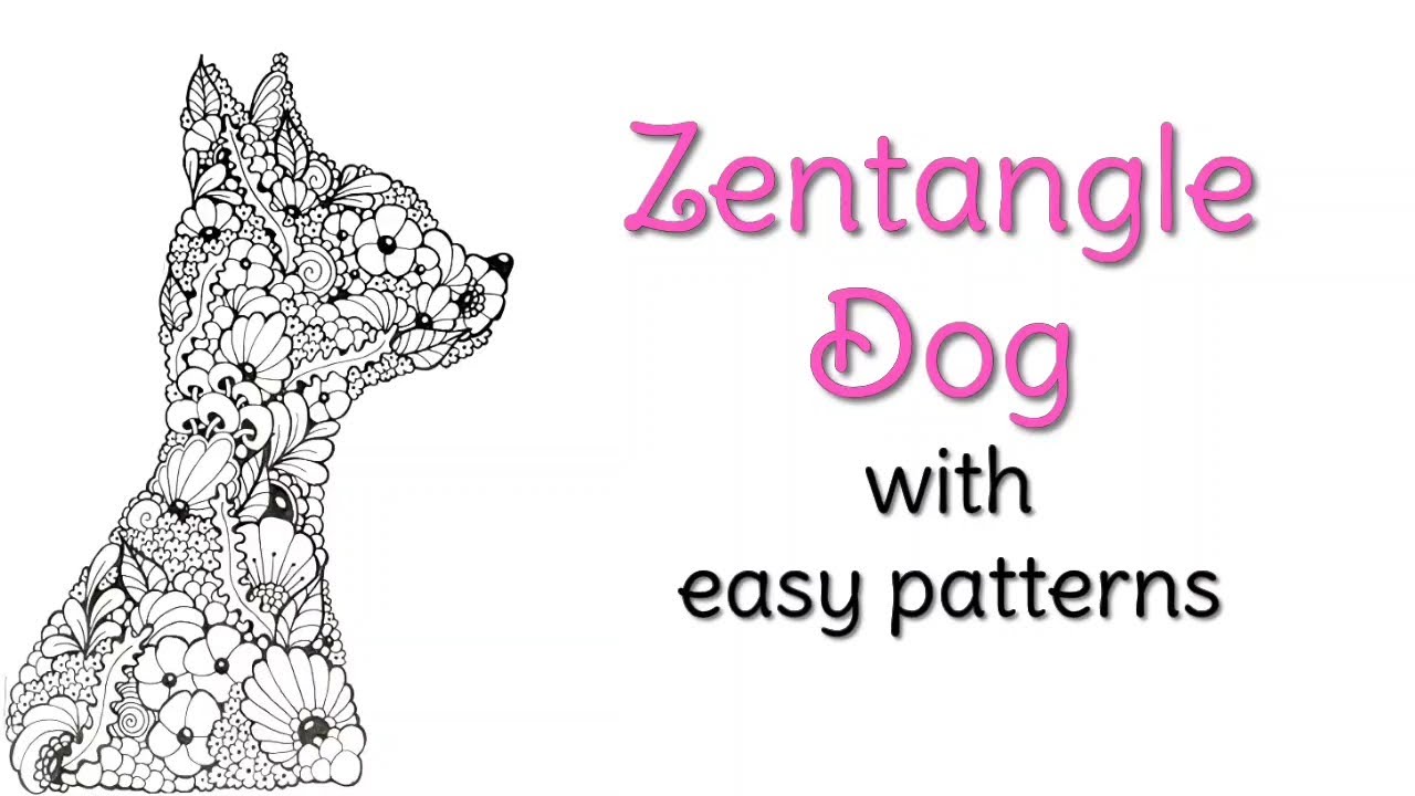 Zentangle Dog drawing🔸Puppy drawing 🔸Zentangle Animal 🔸Zenart