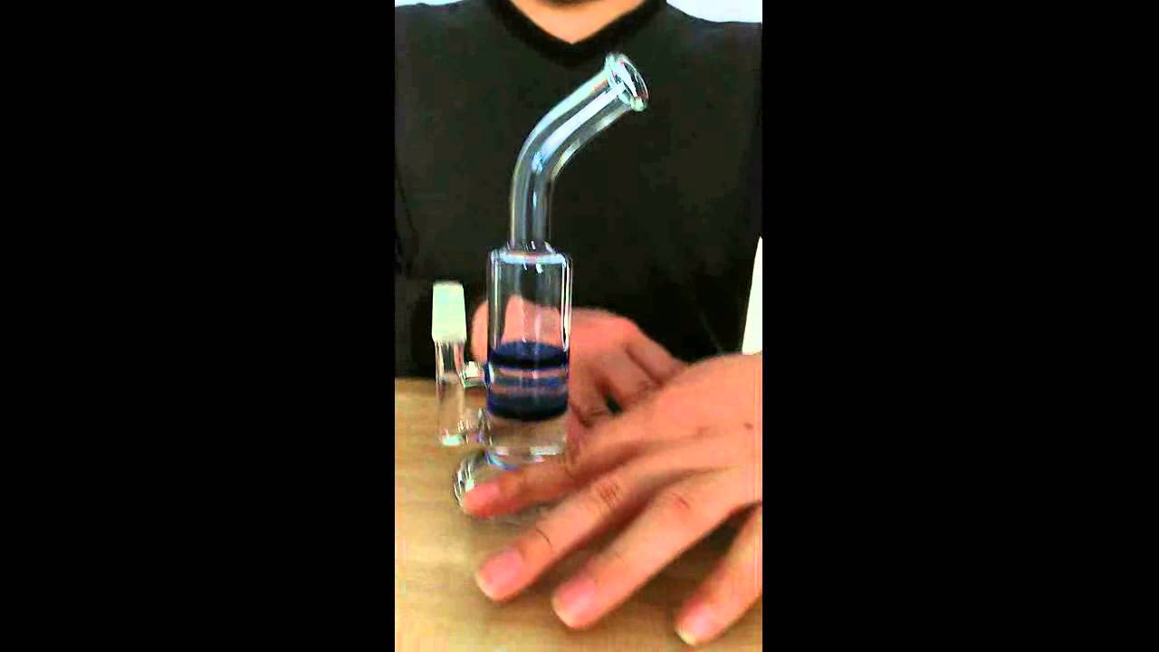 two use mini glass bongs glass water pipes with two honeycomd disk perculator