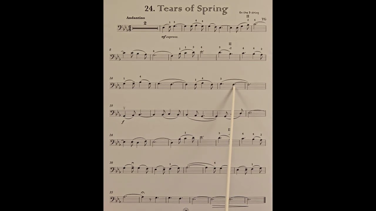 24 Tears of Spring piano accompaniment at rehearsal speed