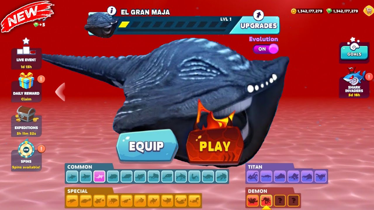 All 29 Sharks Unlocked - New El Gran Maja Shark Colour Coming Soon - Hungry Shark Evolution