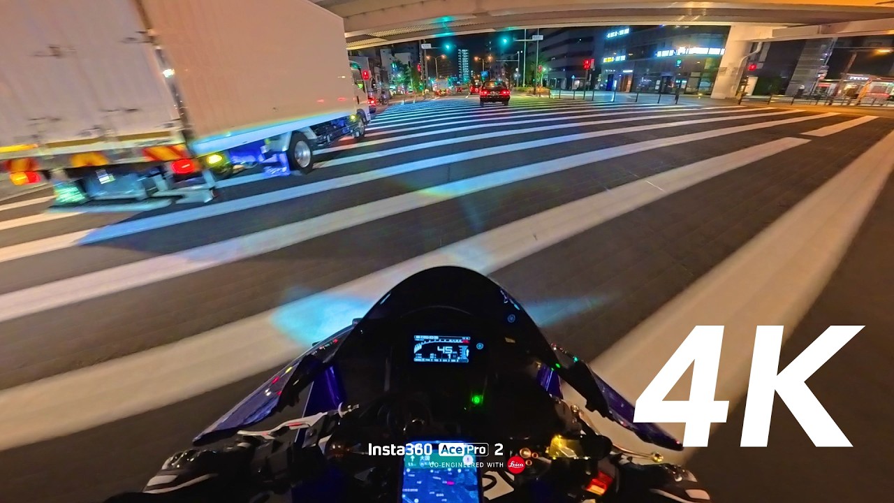 [4K] YAMAHA YZF-R1 Pure sound🎧 | insta360