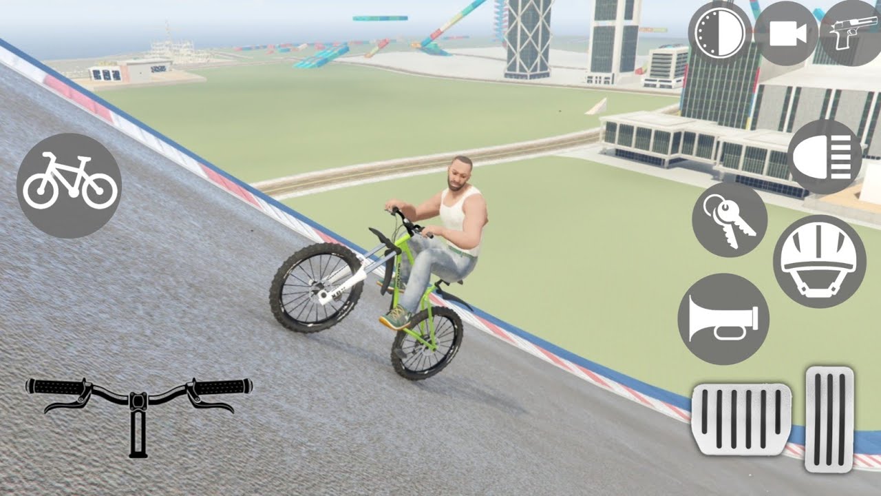 😱 Franklin & Furfuri Nagar Friends Found Mega Ramp Challenge - INDIAN BIKE DRIVING 3D