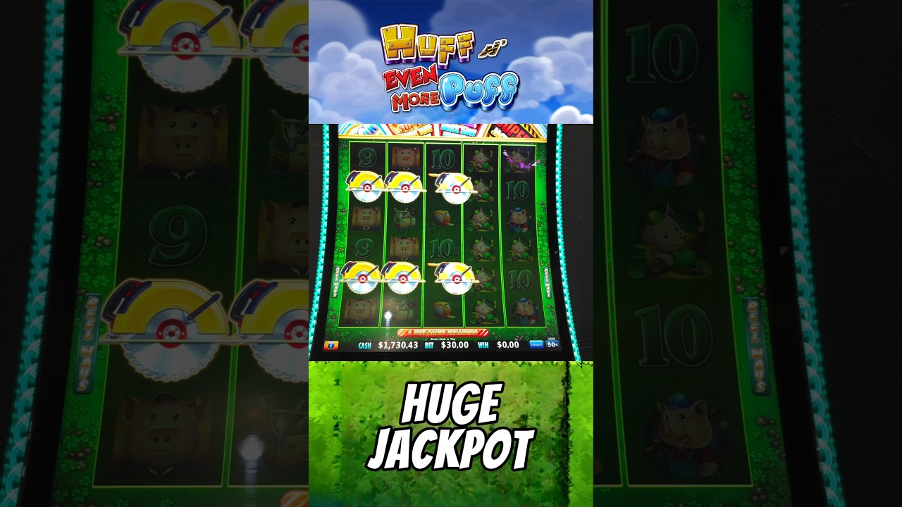 $30 Bet HUGE JACKPOT on Huff N Even More Puff #shorts #jackpot