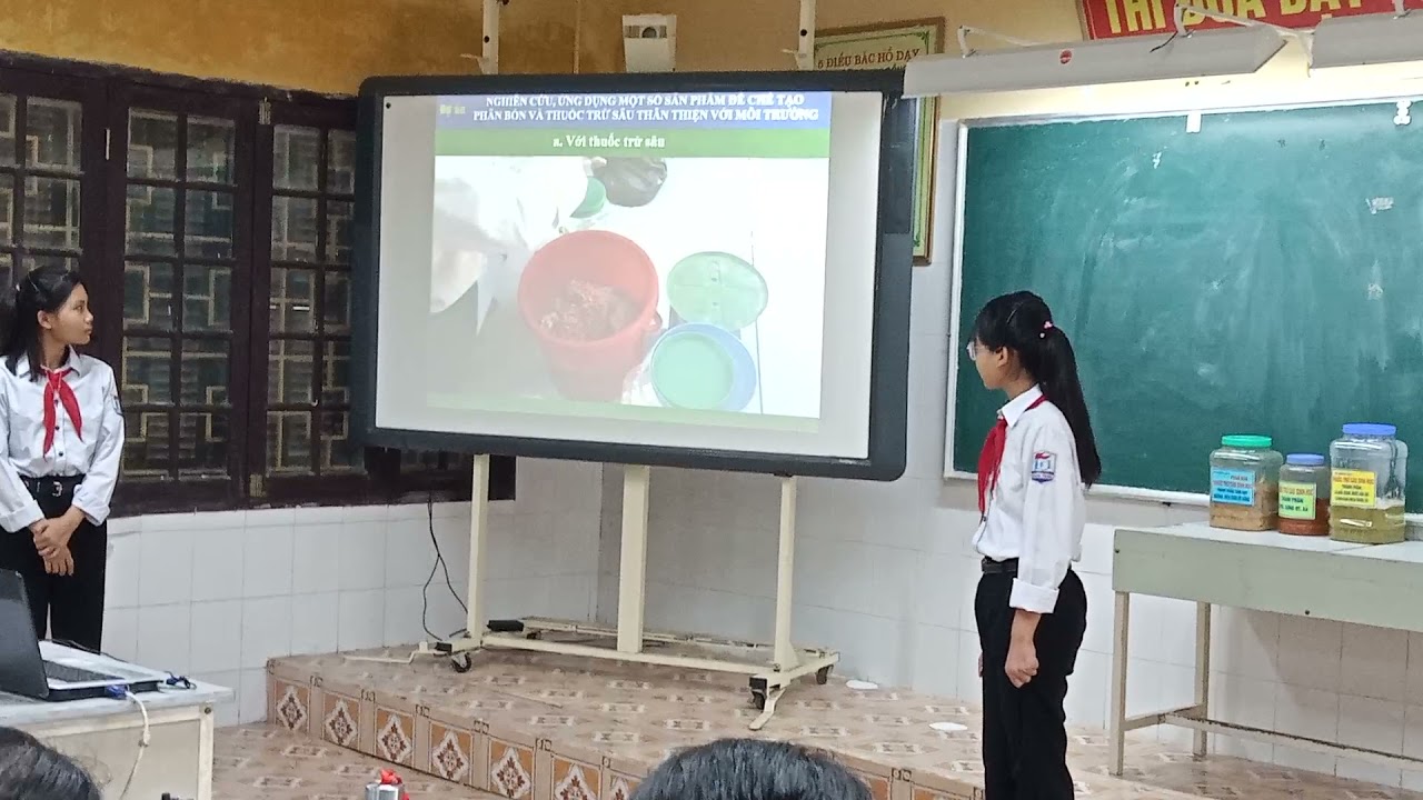 Phần thuyết trình sản phẩm dự án thi Khoa học kỹ thuật năm học 2021 - 2022 Trường THCS Quang Trung