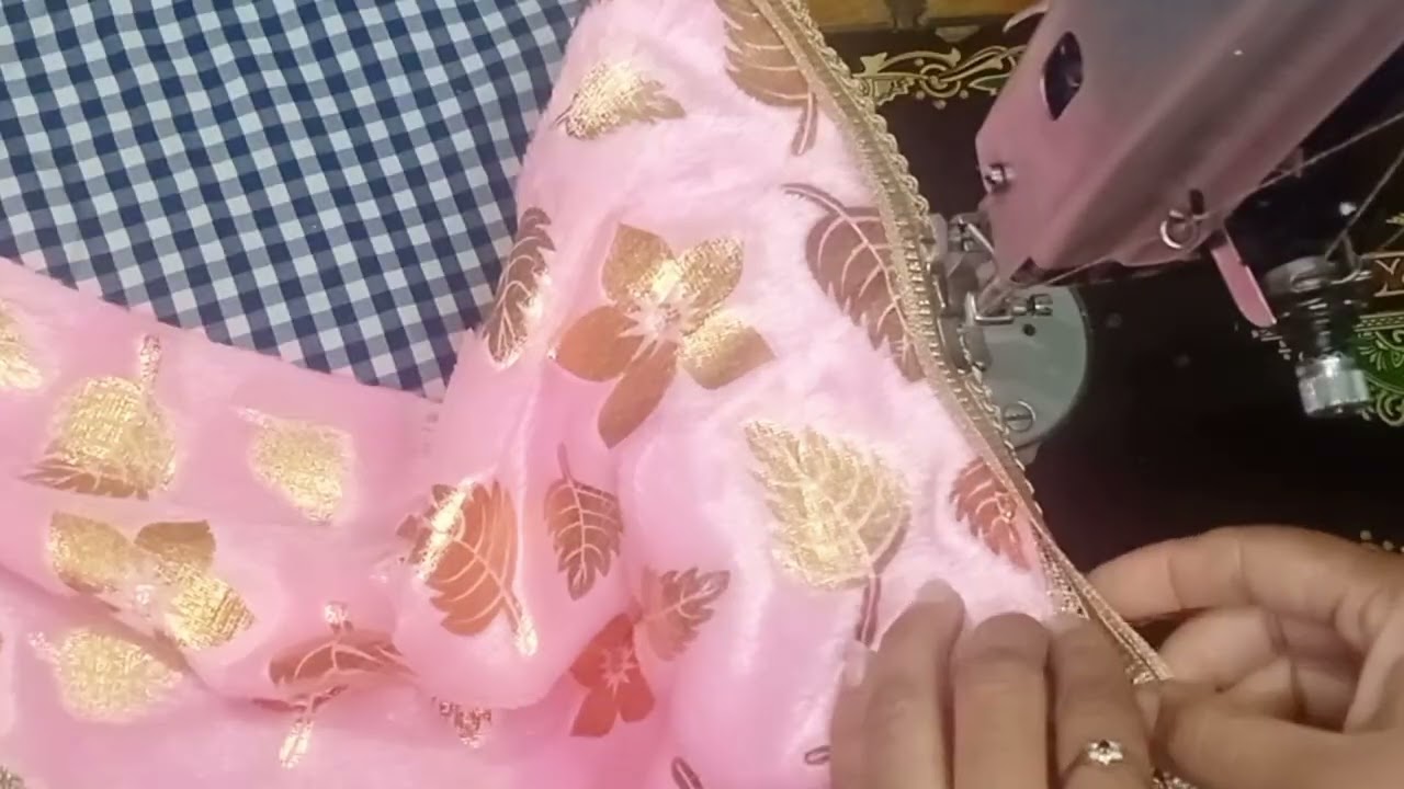 Gum lace lagane ka tareeqa/ velvet par lace lagane ka tareeqa@sui-Rang 
