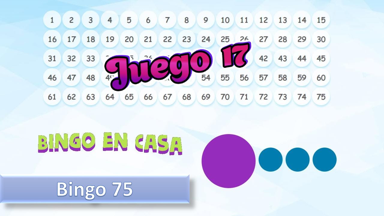 Bingo 75 Bolas en Casa | Juego 17 | Bingo Casero Online