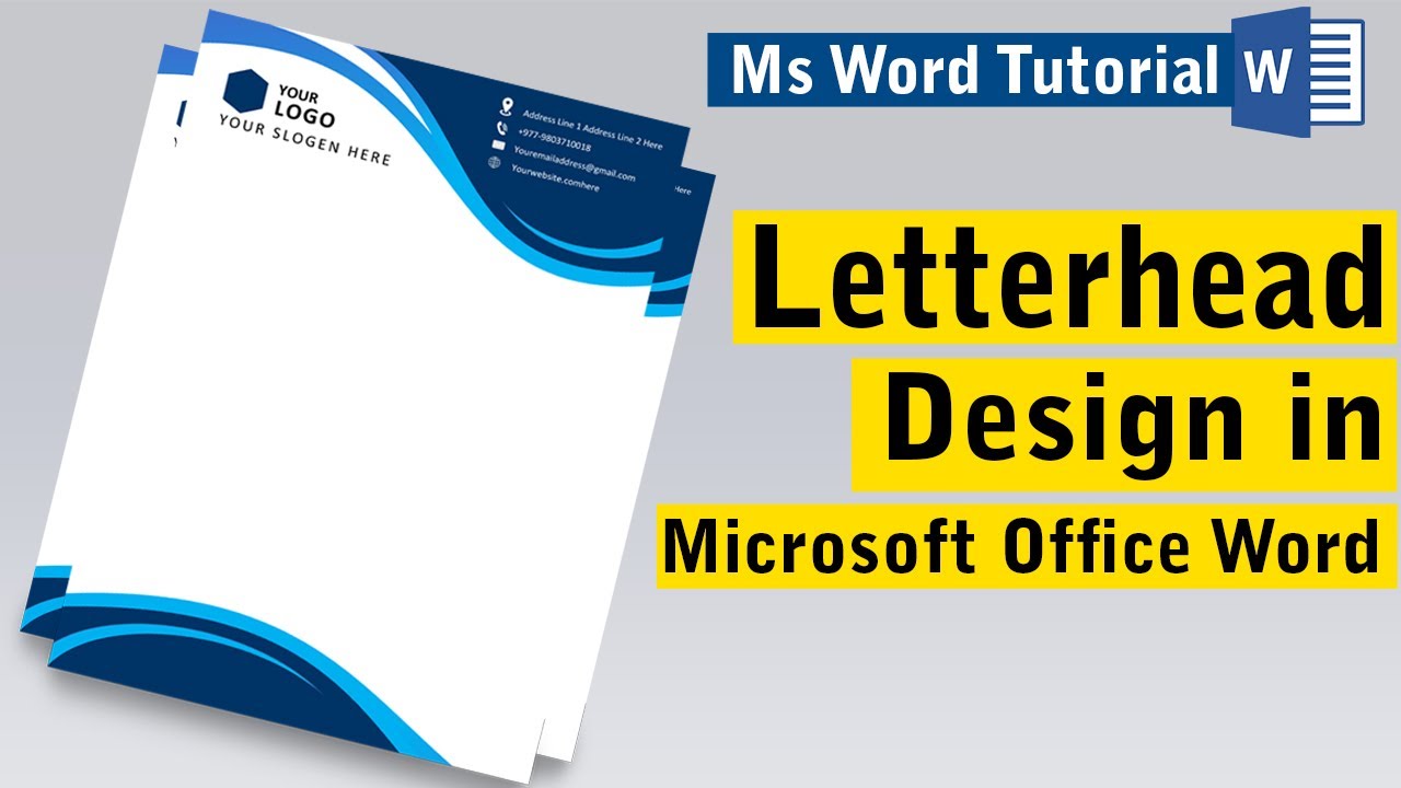 Colorful Letterhead Design in Ms word || Letterpad Design in Ms Word || Word Tutorial ||