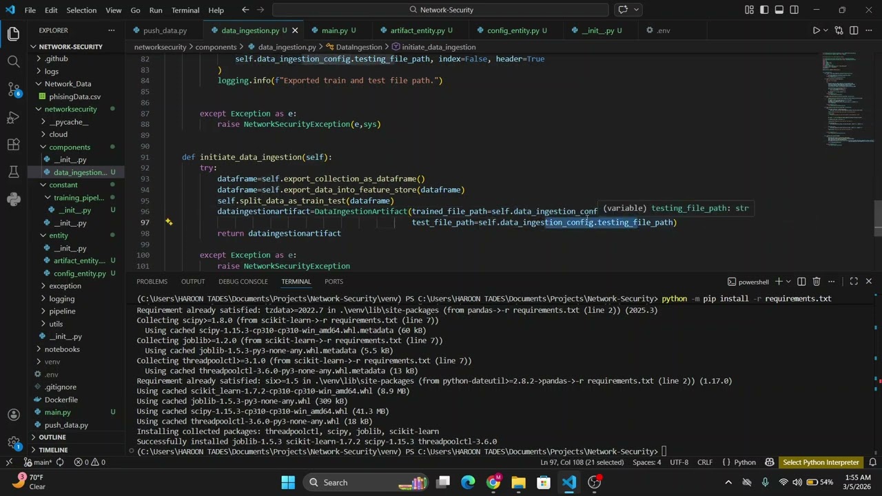MLOPS 44 End TO End MLOPS End To End Project Part 4 Data Ingestion