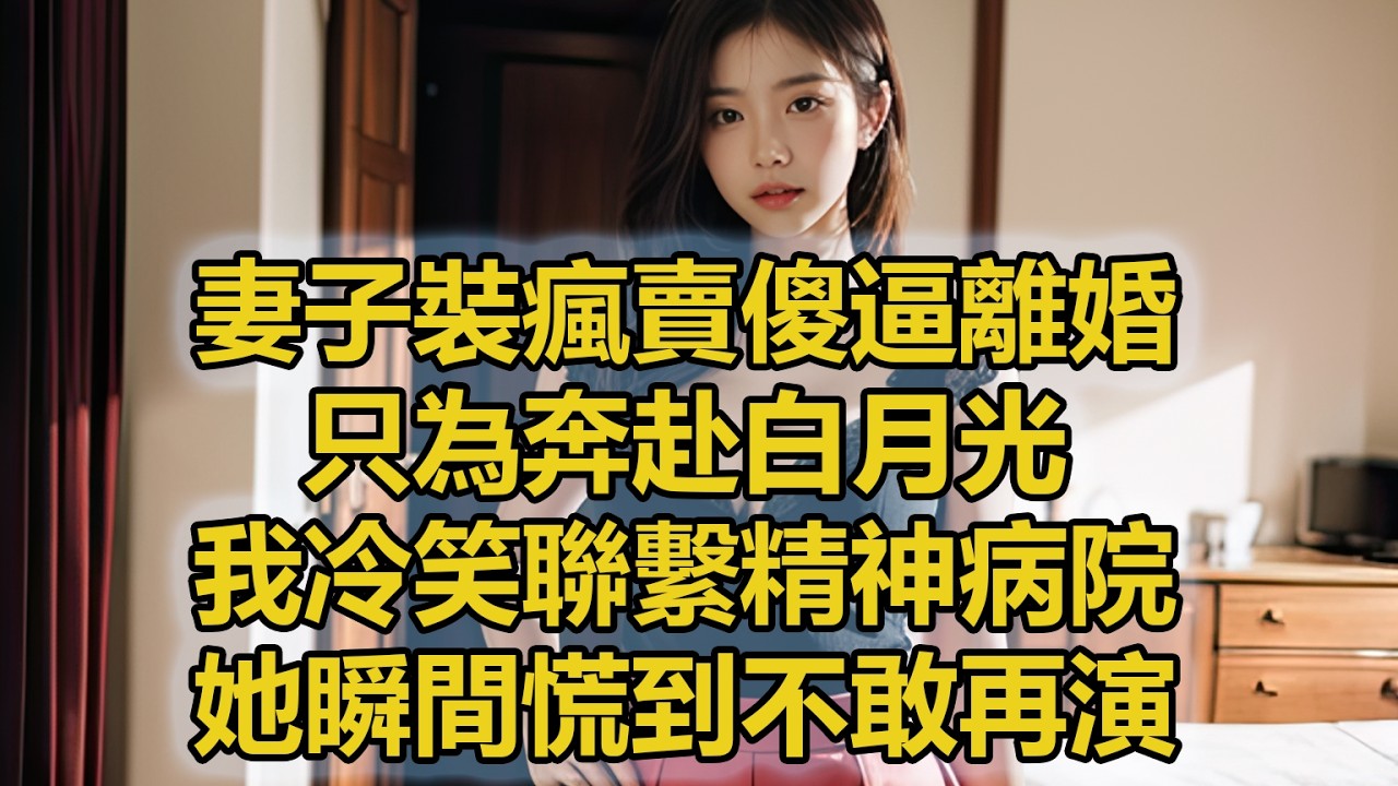 妻子裝瘋賣傻逼離婚，只為奔赴白月光，我冷笑聯繫精神病院，她瞬間慌到不敢再演！