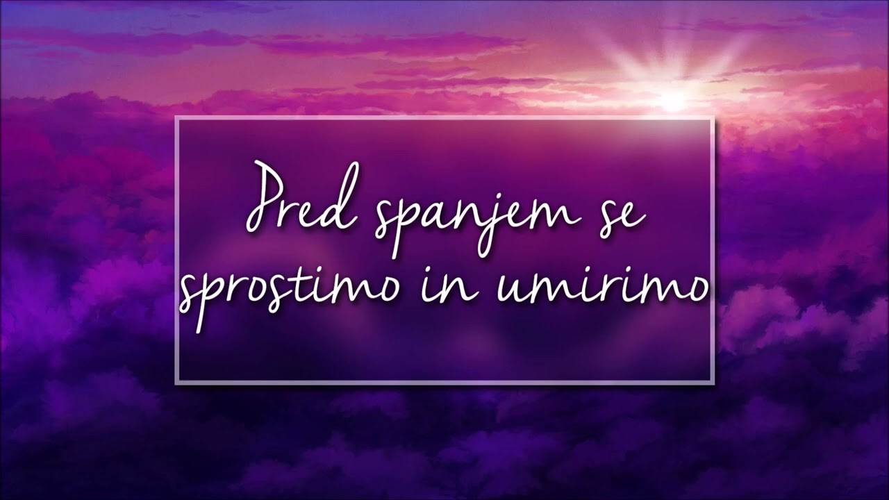 VODENA VEČERNA MEDITACIJA:  Pred spanjem se umirimo in sprostimo