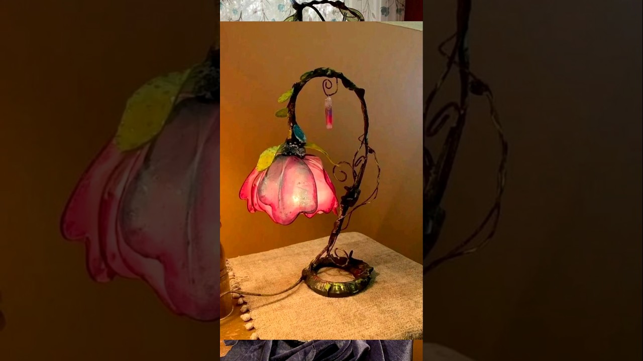 DIY flower lamp 🩷🌷✨ #diy #shortvideo #shorts #short #ytshorts