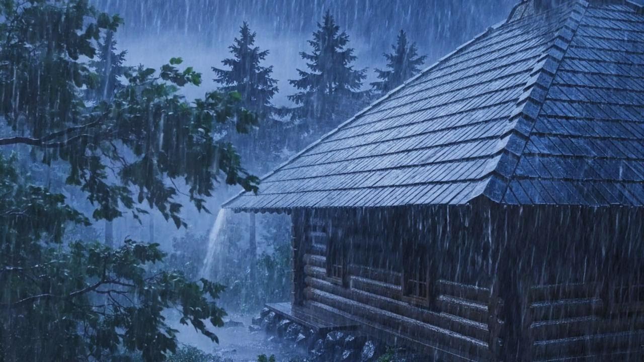 ⛈️The Most Powerful Sound to Fall Asleep Fast – ⛈️Calm Rain & Thunder on Cozy Night for Deep Sleep😴!