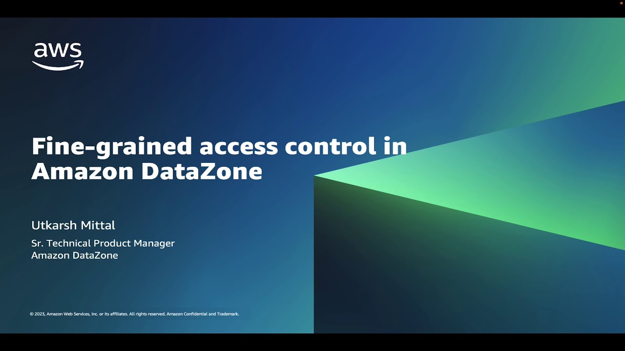 Fine-grained access control in Amazon DataZone | Amazon Web Services