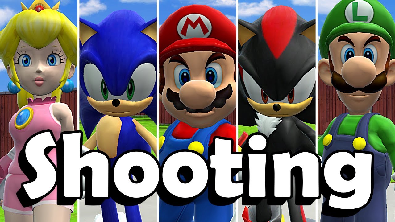 Mario & Sonic at the Olympic Games [Wii] - Shooting (All Characters)