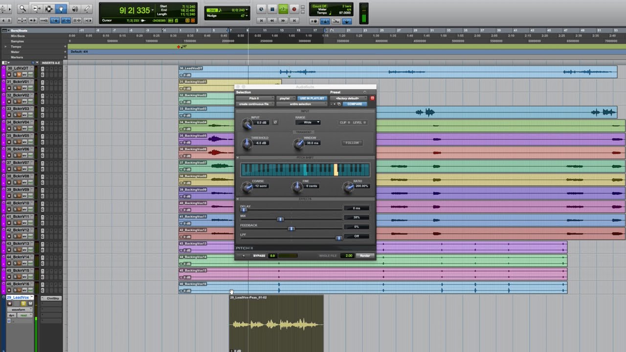 4 Basic Ways to Create Pitch Shifting Effects in a Mix