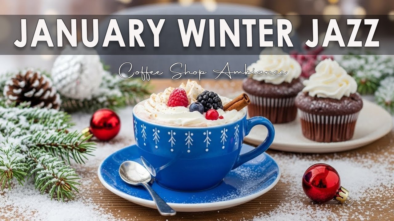 January Winter Jazz☕ Coffee Shop Ambiance & Sweet Bossa Nova Piano for Happy Vibes.