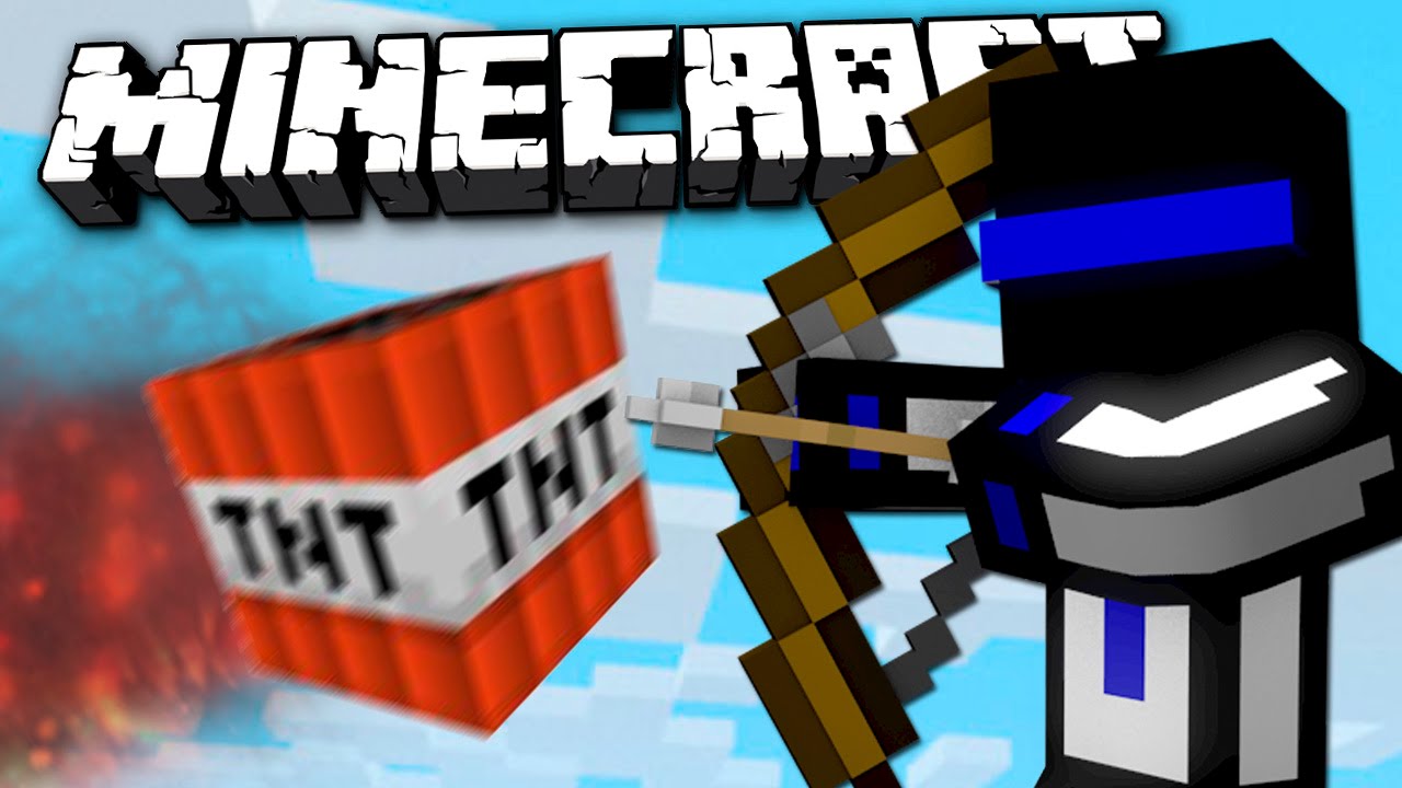 Отбил стрелой динамит - Minecraft Lucky Island (Mini game)