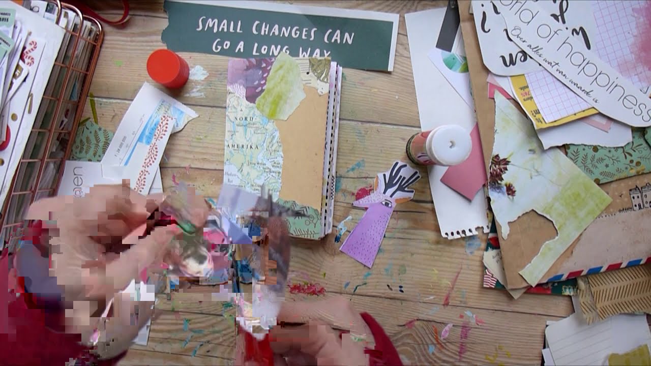 🌷📕 Decorate my Journal Cover with me! // Journaling Process // Mixed Media Collage // LoveLynnsLife✨