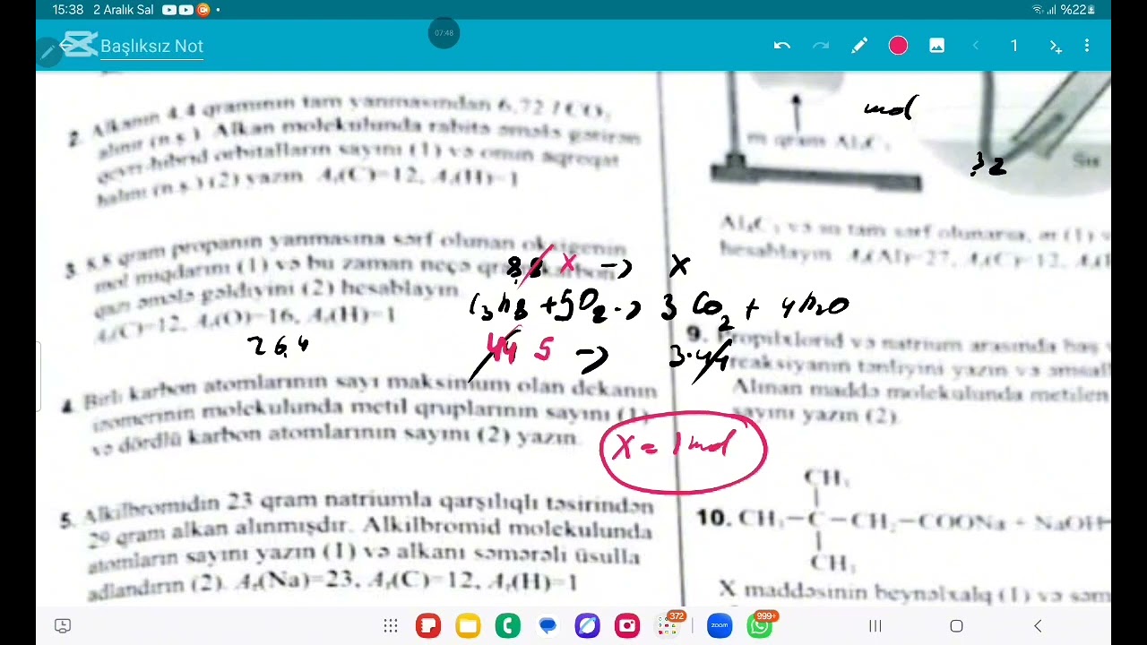 2025 kimya test toplusu Alkan,tsikloalkan ətraflı izah tələb olunanlar