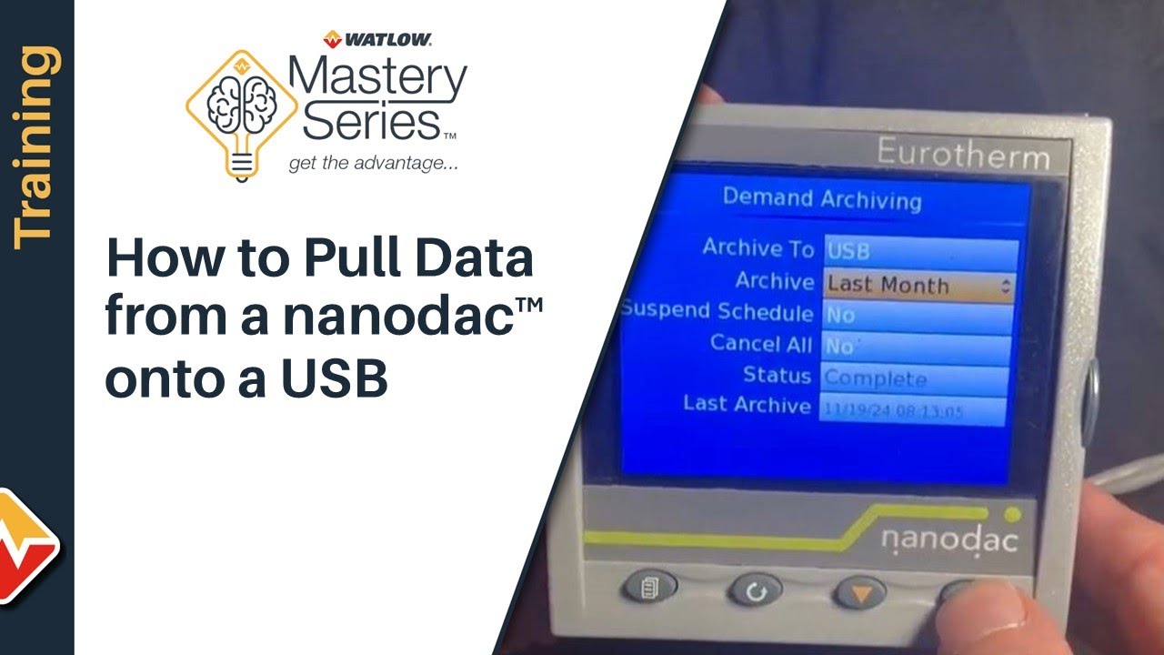 How to Pull Data (Demand Archive) from a Eurotherm nanodac™ onto a USB Flash Drive