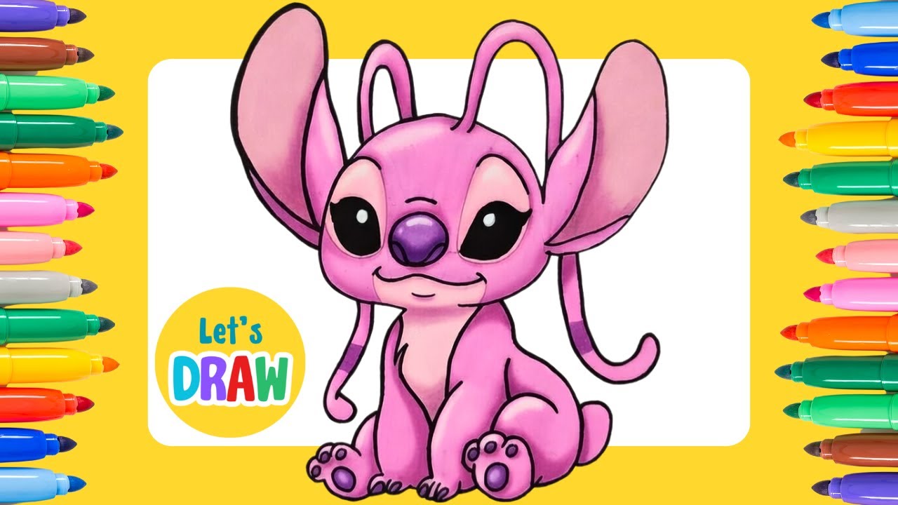How to Draw Angel - Lilo & Stitch | Easy Cute Drawing Tutorial ✏️🎨
