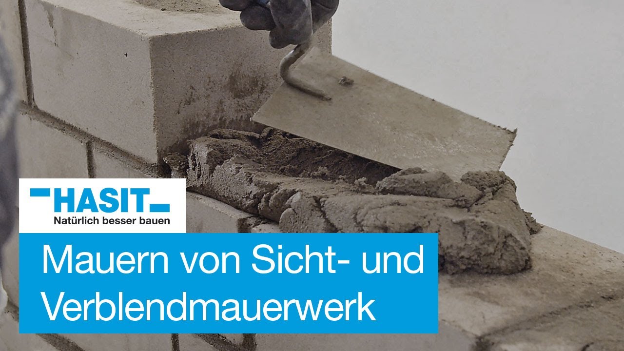 Wand mauern - Sichtmauerwerk und Verblendmauerwerk mit HASIT 980 Vormauermörtel
