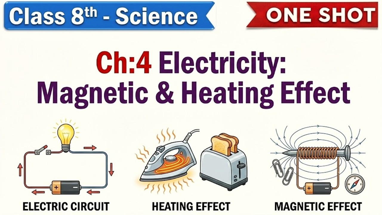 8th - Ch:4 Electricity: Magnetic and Heating Effects ⚡ | Full Chapter | VIII-Science 🔬