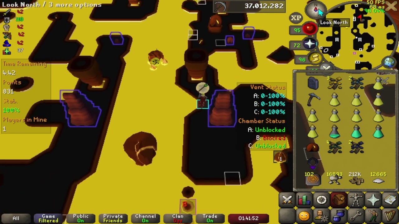 Updated Solo Volcanic Mine, B/C start, Example Run 1
