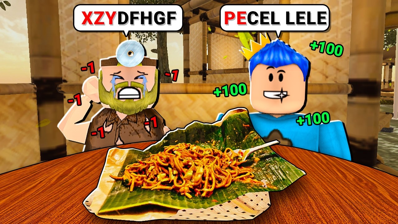 AKU VS PAK UNAT MAIN SAMBUNG KATA DEMI DAPAT PECE LELE UNTUK BUKA PUASA DI ROBLOX!!