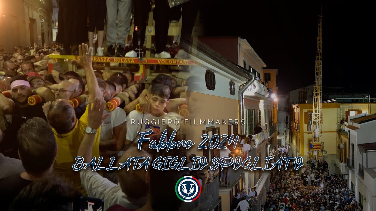 NOLA FESTA DEI GIGLI - GIGLIO SPOGLIATO FABBRO 2024 GLI AMICI DEL FABBRO - PARANZA VOLONTARI 1986💛❤️