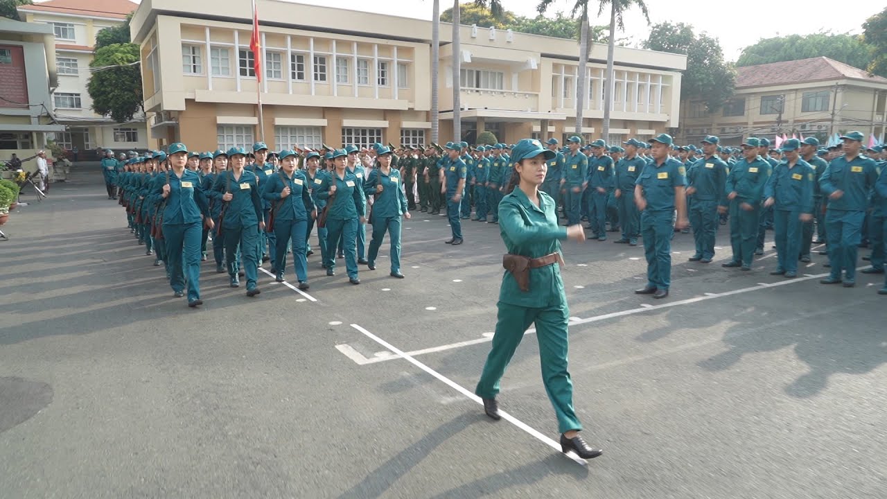 Duyệt binh khai mạc hội thao - Hội thao quốc phòng Quận Bình Thạnh Năm 2021