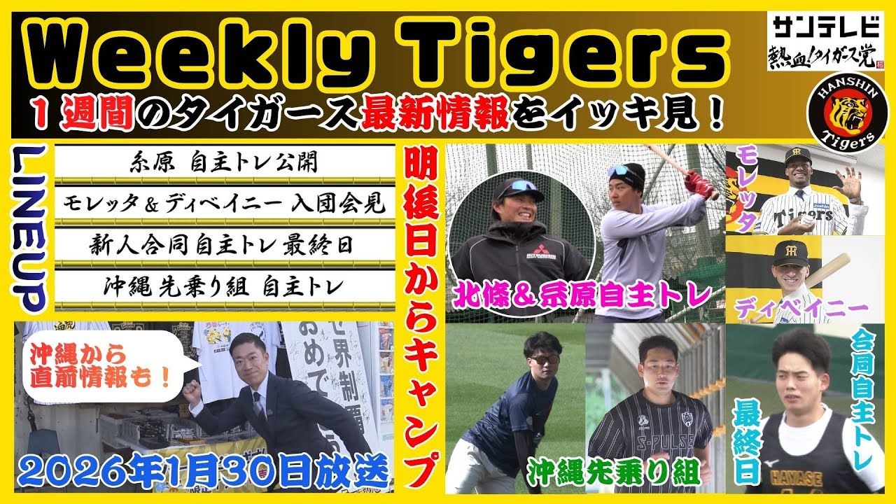 【1/24～1/30のタイガース情報🐯】明後日からキャンプイン！現地直前情報も！前乗り組気合入っています！！ #熱血タイガース党