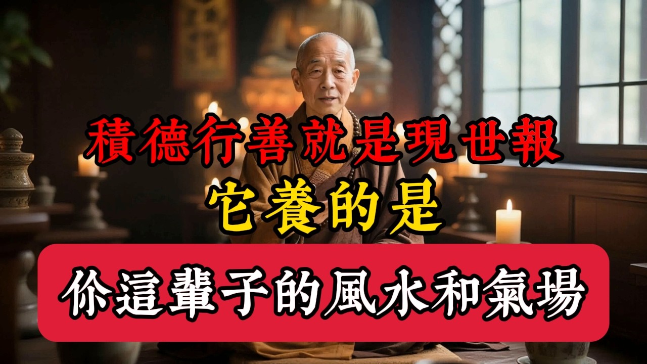 老實人總覺得行善是吃虧？錯了！佛說：你每放出去的一份善意，都是在給自己的命運悄悄轉帳。#佛學 #因果# 積德行善 #風水# 氣場 #改命# 轉運 #貴人# 業力 #無常# 能量頻率 #現世報# 心態