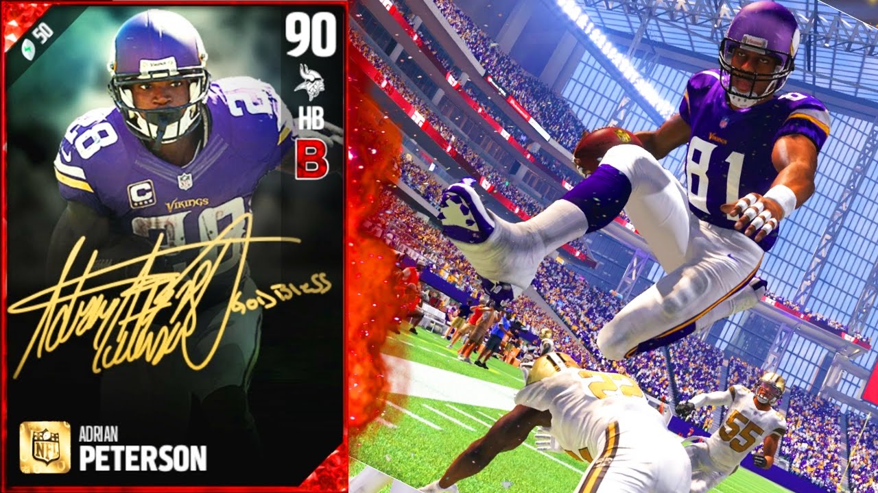 INSANE HURDLE! SIGNATURE ADRIAN PETERSON! - Madden 17 Ultimate Team