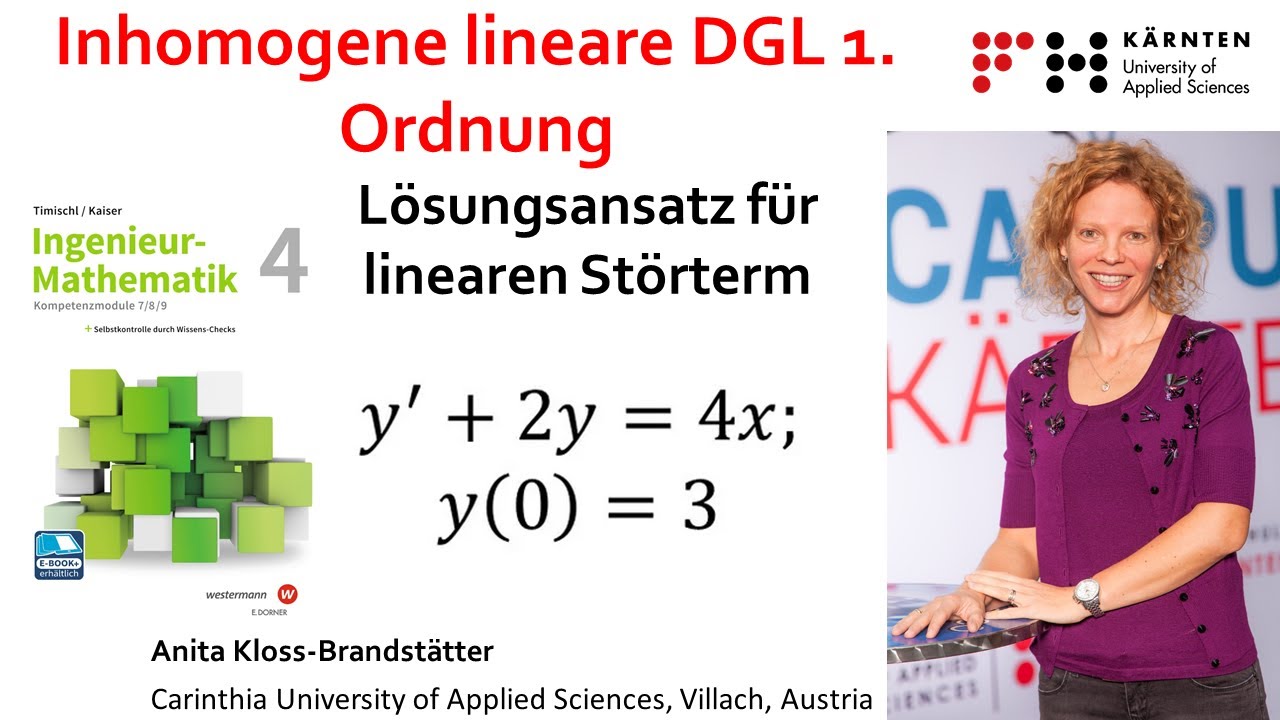 Inhomogene lineare Differentialgleichung 1. Ordnung – Lösungsansatz für linearen Störterm