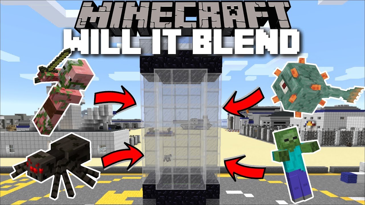 Minecraft WILL IT BLEND MOD / BLENDING MOBS AND SEEING WHAT THEY GIVE US!! Minecraft
