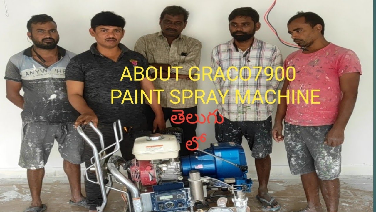 Graco 7900 Wall Putty And Paints Spray Machine Running With Petrol..