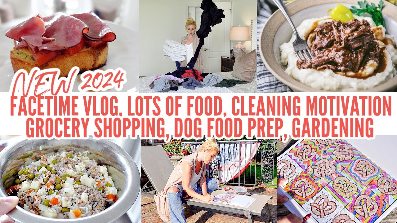 FACETIME LOTS OF FOOD, CLEANING MOTIVATION, GROCERY SHOPPING, COOKING DOG FOOD, GARDENING LOVEMEG2.0